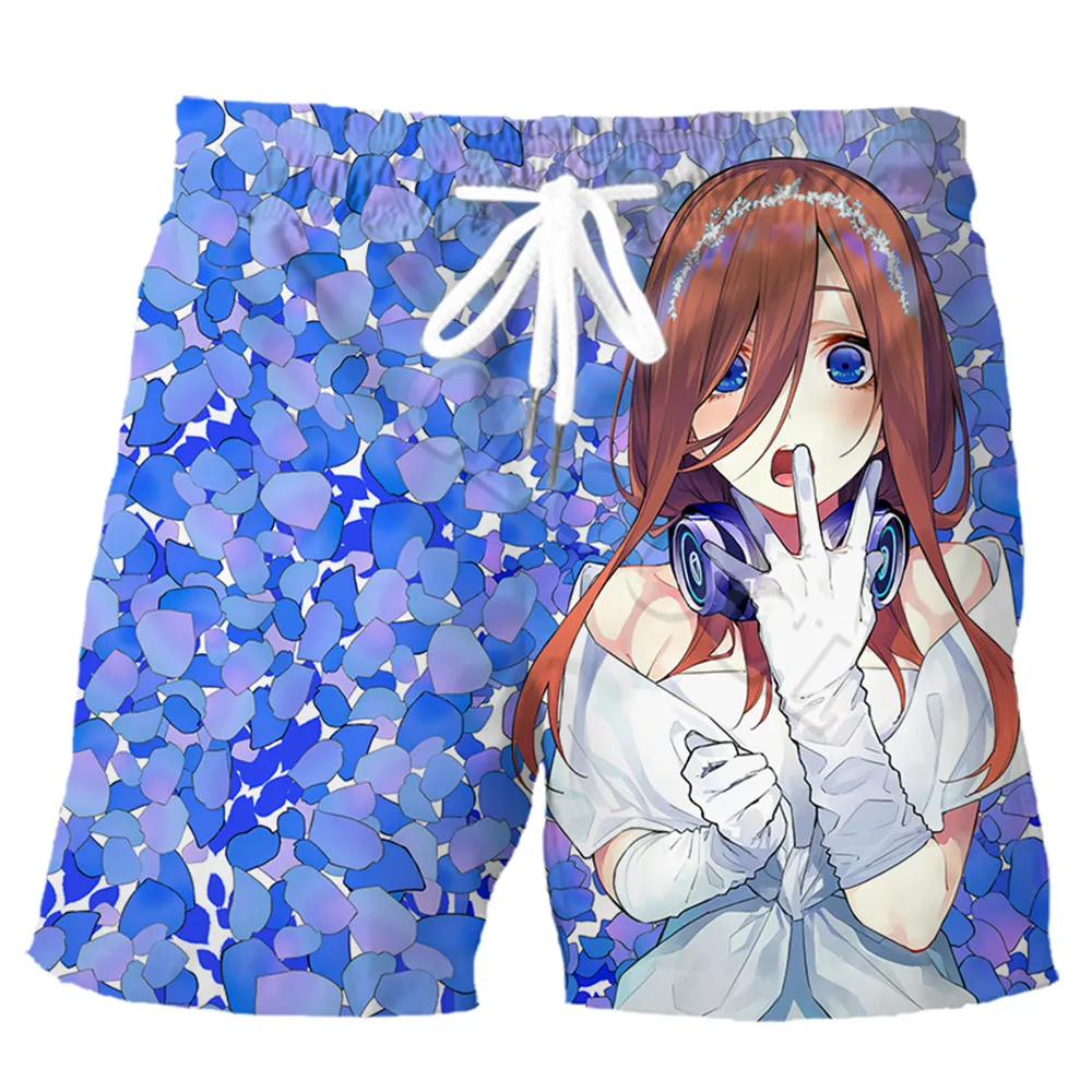 CLOOCL Men Shorts Anime Quintuplets Quintessential 3D Print Sports Shorts Fashion Casual Summer Beach Shorts Drop Shipping 5