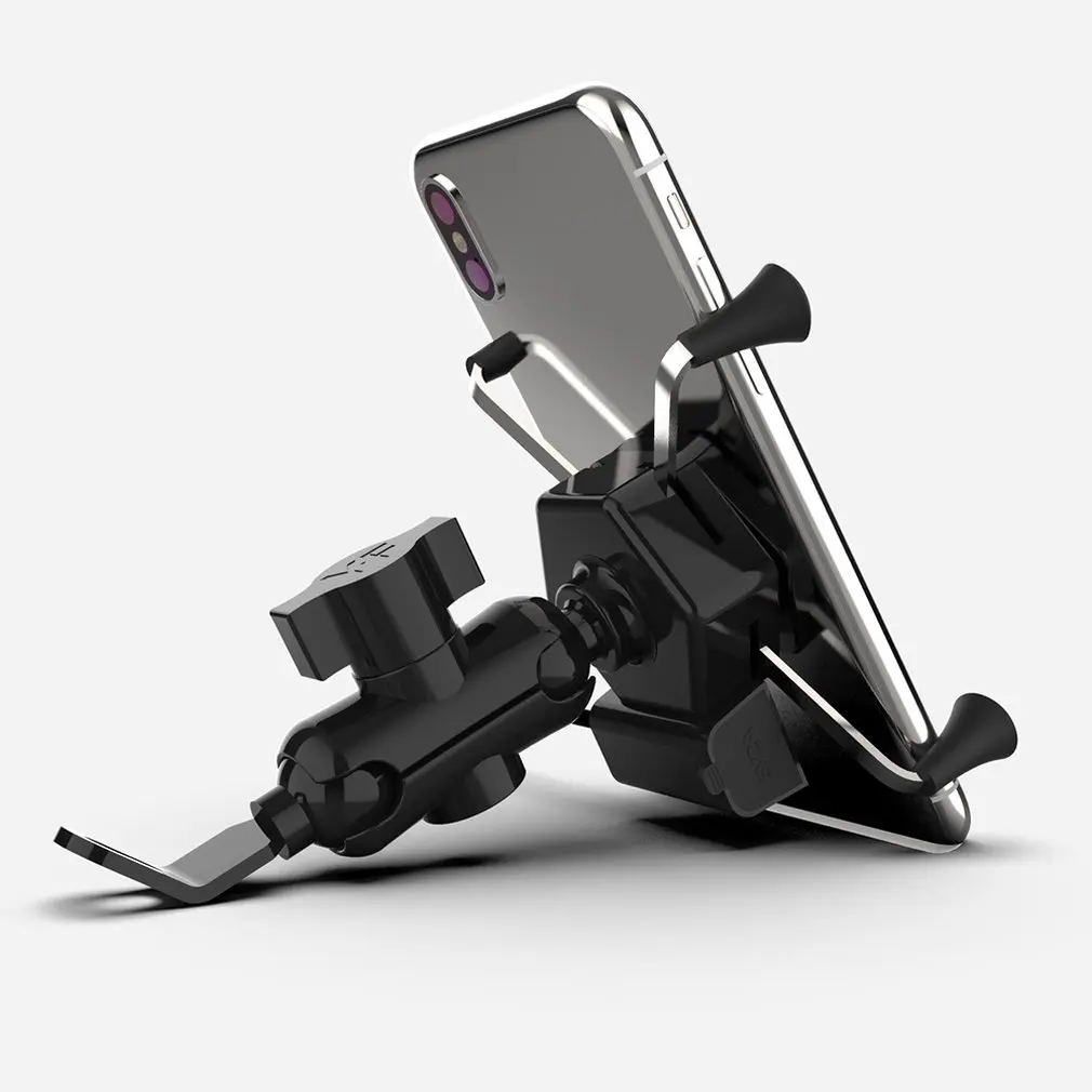 Motorcycle Scooter X-Type Charger Mobile Phone Holder Bracket Usb Car Charging Source Navigation With Waterproof Switch mobile holder for hand