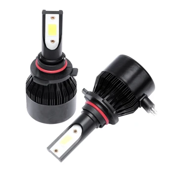 

C6 Car Headlight Bulb Led Lamp Led Headlight Bulbs,2Pcs 6500K Cool White Led Headlight Fog Light Replacement Cob Bulbs 36W 8000L
