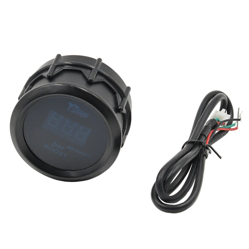 Dragon gauge 2 дюйма(52 мм) цифровой автоматический турбо Boost Gauge метр с датчиком для автомобиля 52 мм lcd-15~ 30 PSI Предупреждение ющий светильник