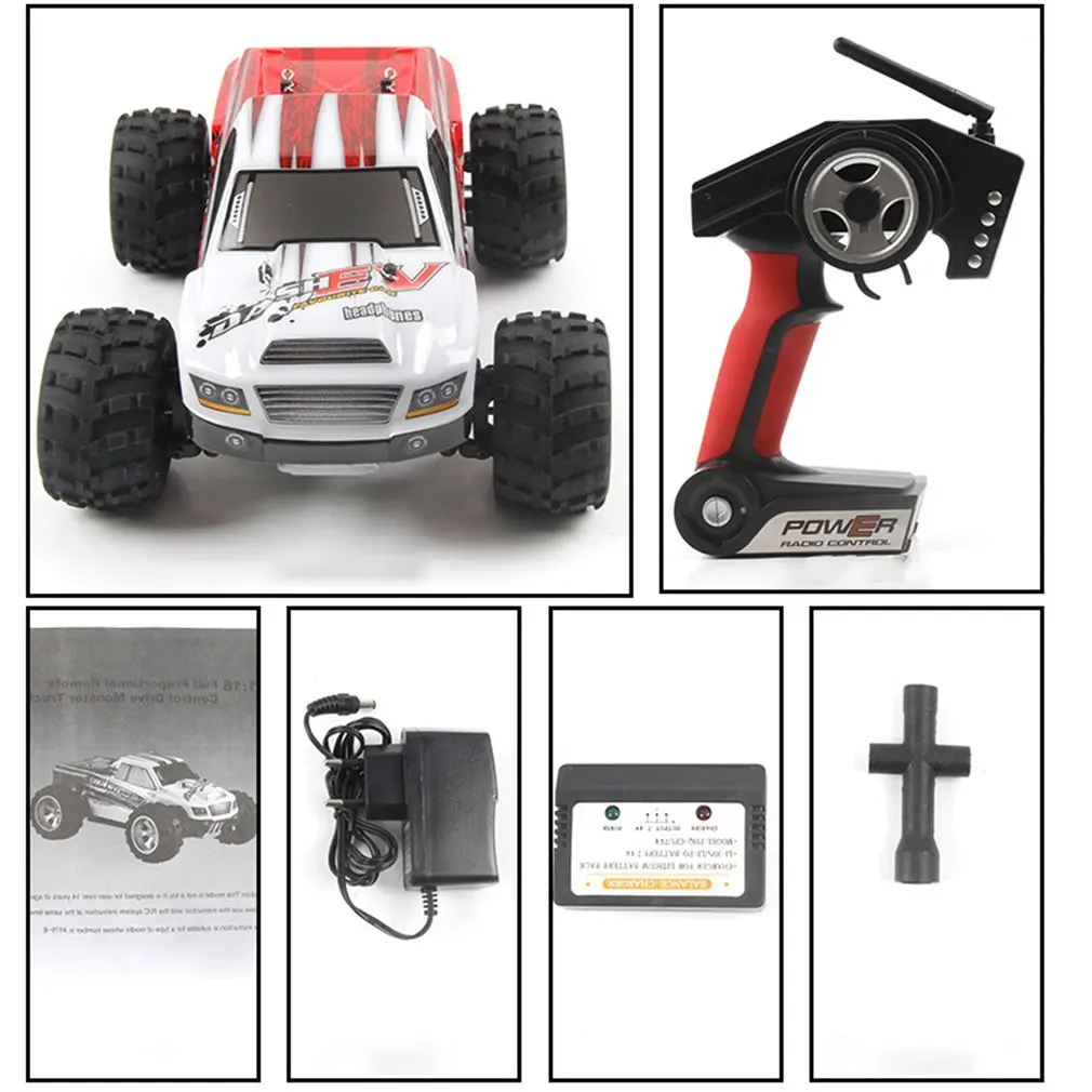 WLtoys A979 B 4WD 70 км/ч высокоскоростной монстр Трак 1:18 2 4G Радиоуправляемый Багги