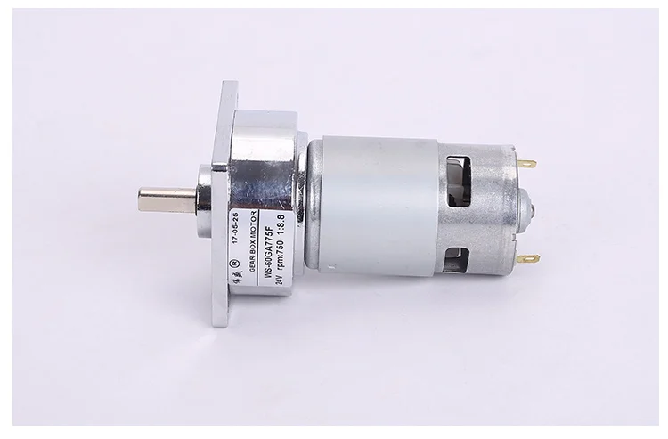 60GA775F DC редуктор двигателя, 12 В 24 в 25 Вт Высокая мощность, высокий крутящий момент, регулируемая скорость, вперед и назад, металлический редуктор