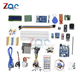 

1 set For Arduino UNO R3 Starter Kit Basic Learning Suite Kit Upgraded Stepper Motor LCD1602 LED LCD Jumper Wire For Arduino ONE