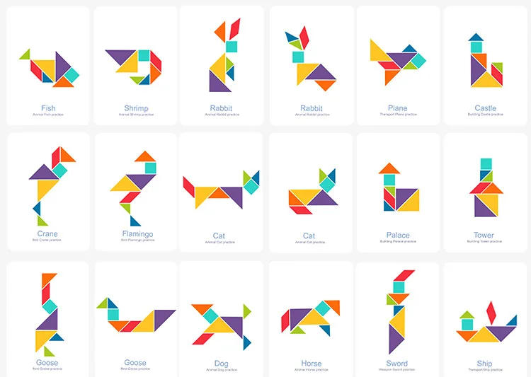 MiDeer детский сад семь Tangram паззл детская деревянная развивающая игрушка для молодых студентов 3-6 лет 7 Tangram