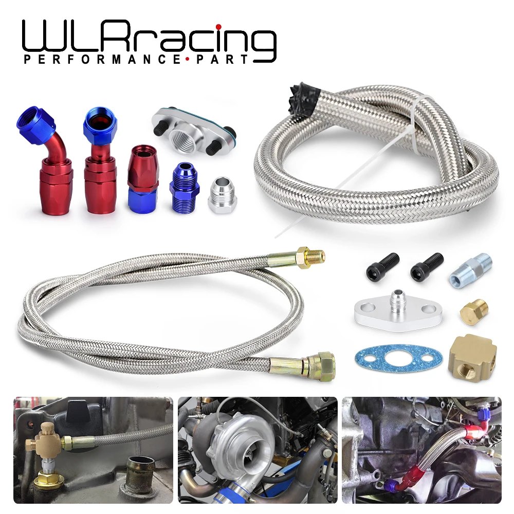 Anngo Turbo Oil Return Drain Line Kit T3 T4 T04E T60 T61 T70 Black Anngo Turbo Oil Return Drain Line Kit T3 T4 T04E T60 T61 T70 Black