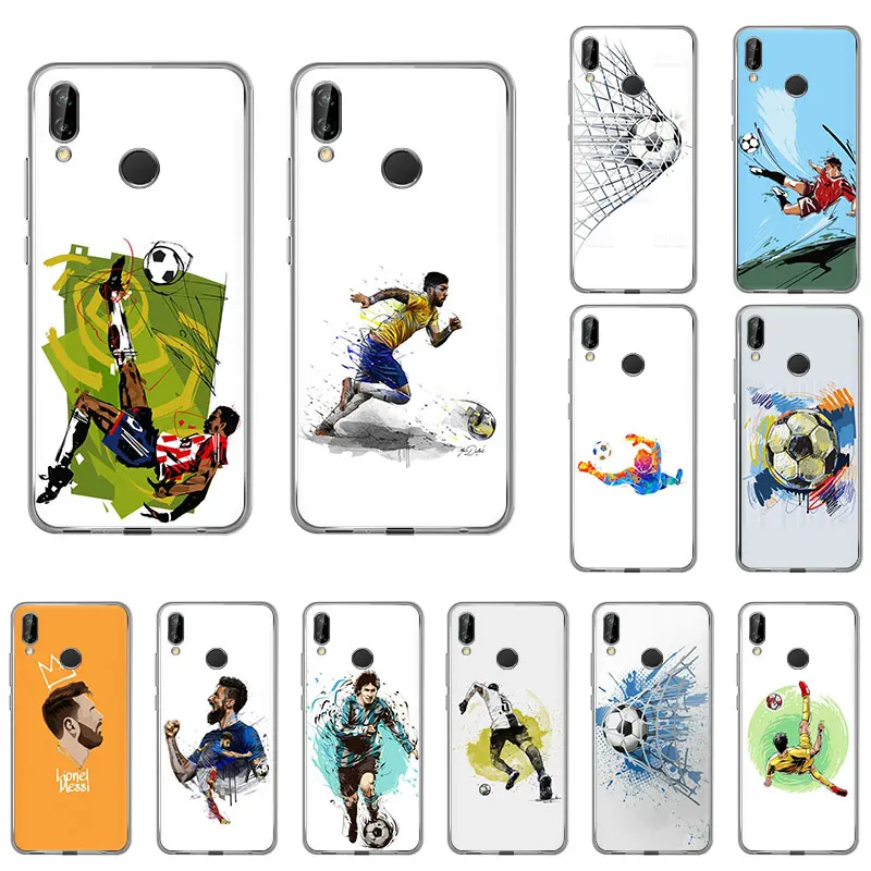 Cool football cartoon art soft Silicone phone case for Huawei honor 20Pro 9X 10 8S 8a 20i 8X 9Lite 7A V10 10i 7s View30 20 cover