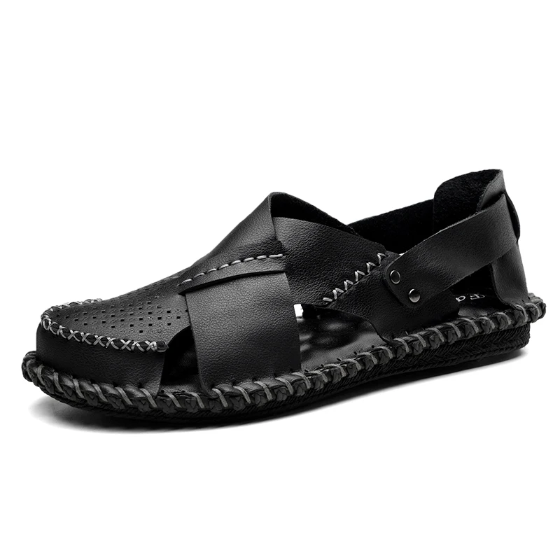 Brand New Men Sandals Comfortable Genuine Leather Casual Shoes For Male Man Beach Sandals Men Summer Shoes