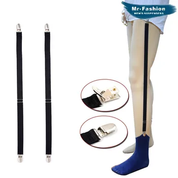 

Mens Fashion Shirt Stays Garters I Shape Military Adjustable Elastic Shirt Holders Straps Sock Non-slip Clamps Leg Suspenders