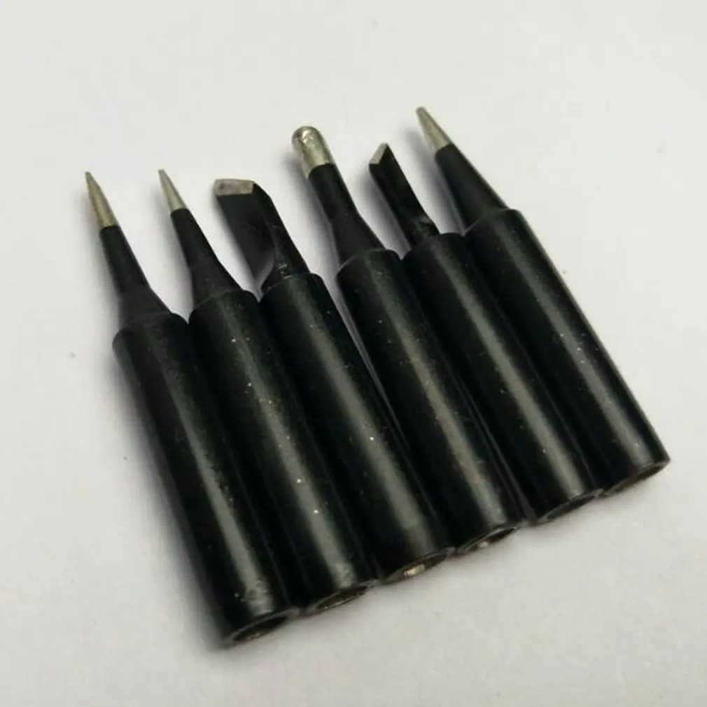 

6Pcs/Set Lead-Free 900M T Screwdriver Soldering Iron Tips Set For Hakko 936/937/928 Station Welding Head Rework Tool Kits