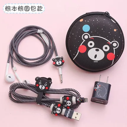 kit Мультфильм Мстители кабель протектор usb зарядка данных провод кабель защитная упаковка сумка обертывание для iPhone 5 6 7 8 x xr plus - Цвет: kit