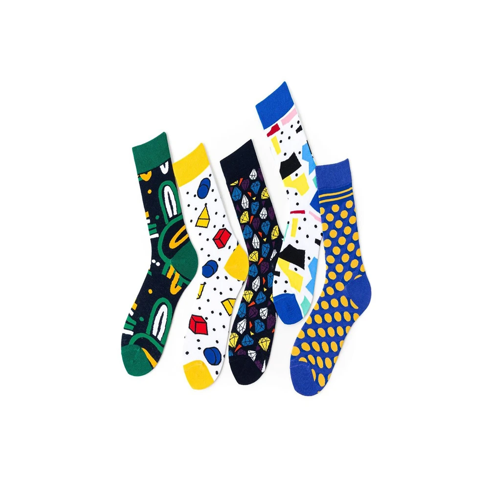 Triangle, dot, cube, basket, Luokou, European and American street fashion creative trend in tube socks C55