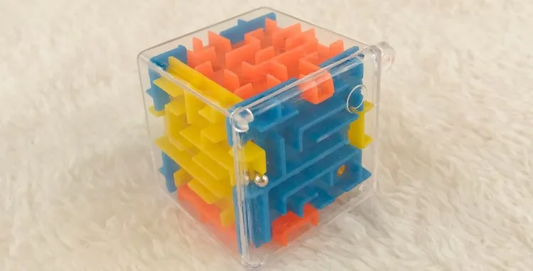 Мини 3D лабиринт Кубик Рубика для детей 3-7 лет образовательный Science ролл-на контрольные точки Стенд Горячая игрушка