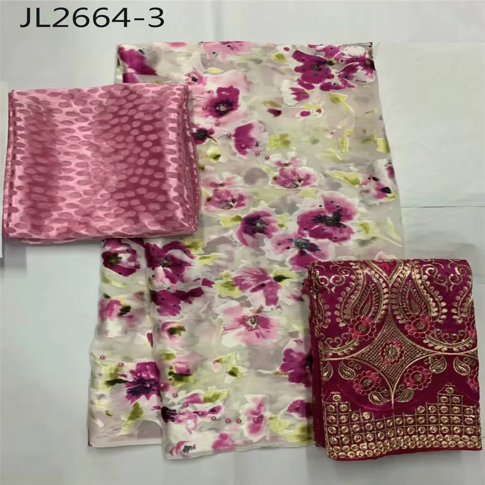 Очень красивый розовый цвет африканская мягкая шелковая ткань с вышивкой Дубай вечерние ткани всего 5 ярдов