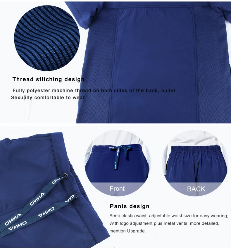 ANNO Nurse Uniform Non Stick Hair fabric Pet Hospital Clothes Medical Scrubs Set Doctor Suit Surgical Gown New Cloth