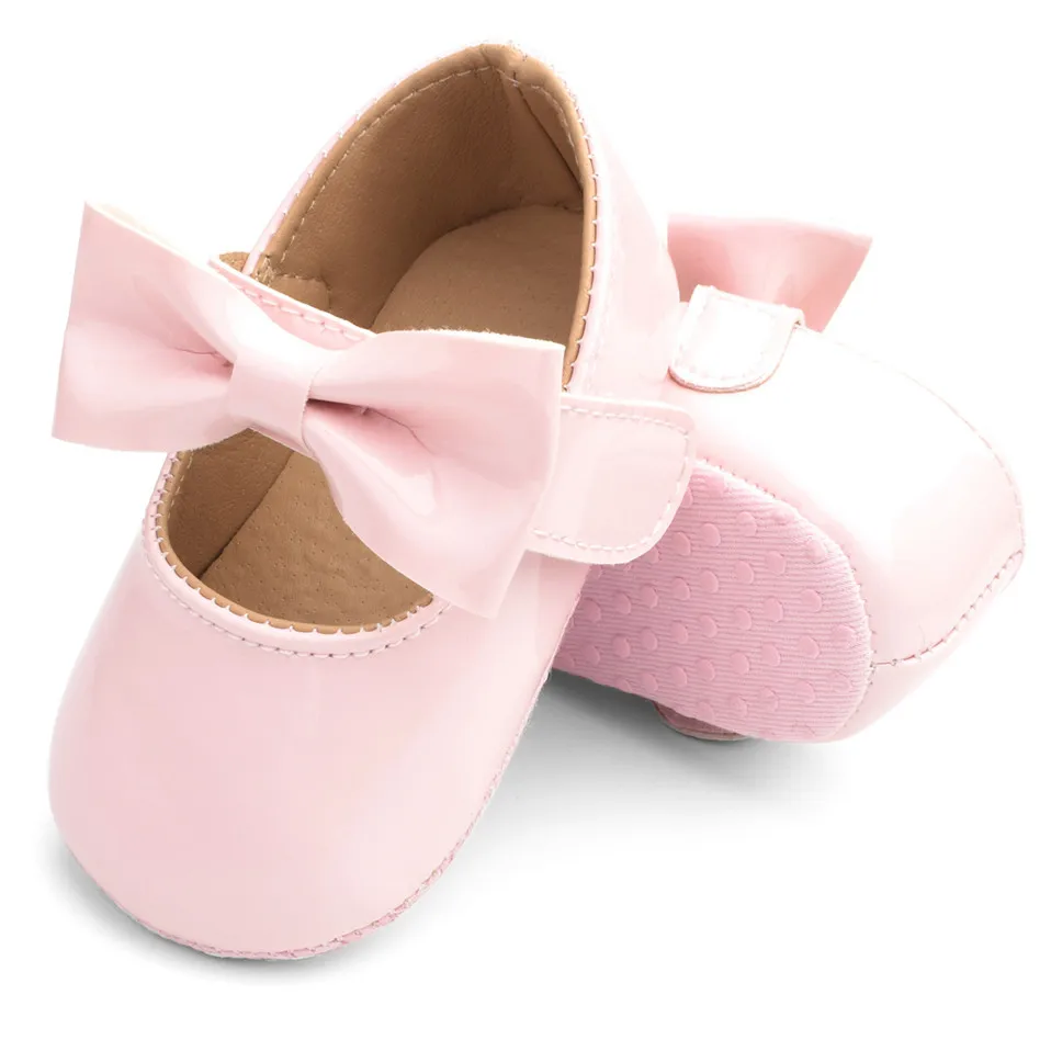 Baby Girls Shoes PU leather Big Bow Princess First Walkers Wedding Party Shoes