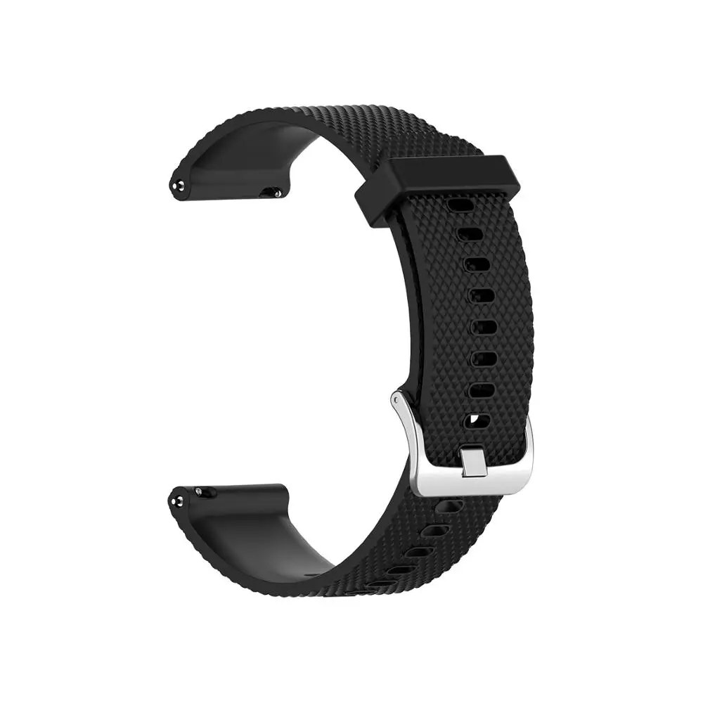 18mm Soft Silicone Smart Watch Strap For Garmin Vivoactive4S Sport Wrist band For Vivoactive 4S Replacement Bracelet Accessories - Цвет: Черный