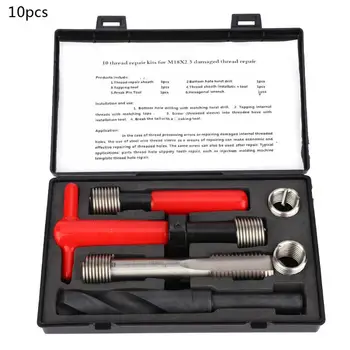 

10 Pcs Thread Inserts M18x2.5 Female Thread Repairing Accessory Assortment Kit Rethreading Kit
