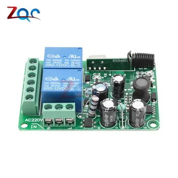 

433Mhz AC 110V 220V 2 Channel Relay Module Remote Light Switch 1 Way Wireless Relay Receiver Board