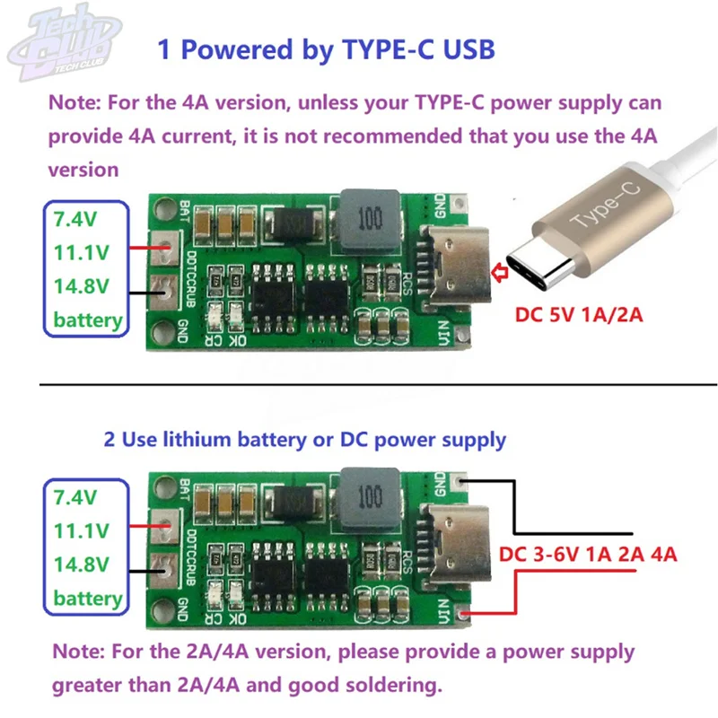 Multi-Cell 2S 3S 4S 18650 Lithium Battery Charging Protection Board Polymer Lithium Battery Charger Type-C - AliExpress