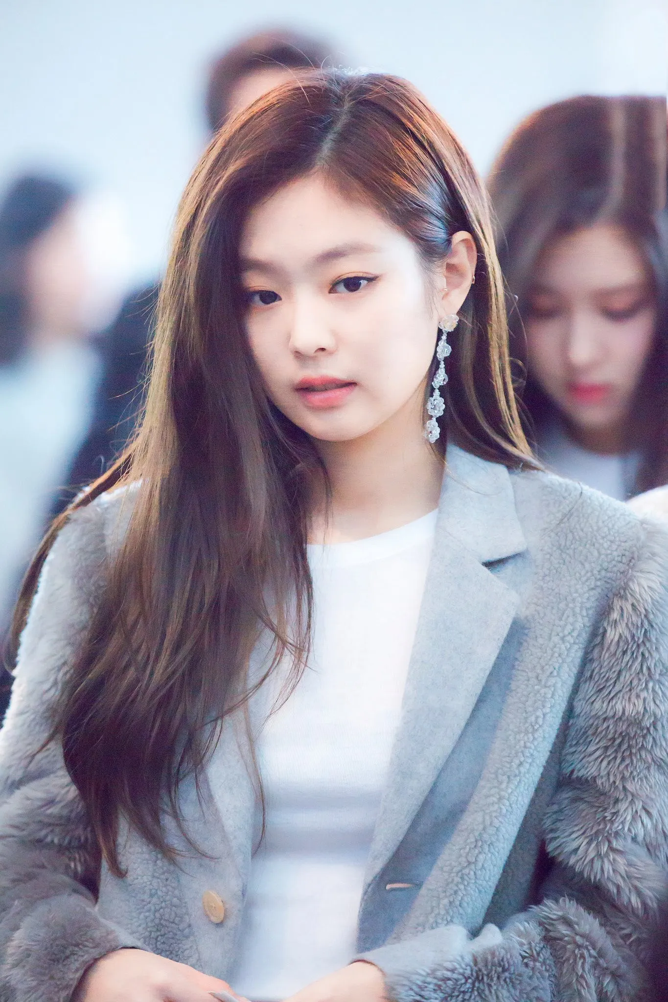 Kpop, черные, розовые, Дженни,, белые, милые, с кристаллами, серьги, для девушек, вечерние, элегантные, длинные серьги для женщин, роскошные ювелирные изделия