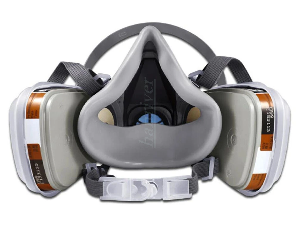 Gas Mask Paint Spraying Safety Work Half Face Respirator Industry Dust Mask With Filter 5