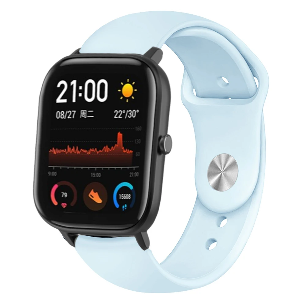 20 мм силиконовые браслеты для Xiaomi Huami Amazfit GTS Bip BIT PACE Lite Youth smart watch band для Garmin vivoactive 3 ремешок для часов