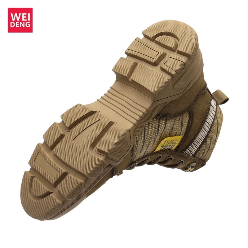 Weideng Plus Size 37-45 Genuine Leather Warm Boots Men Casual Winter Outdoor Women Snow Shoes High Quality Lace Up Soft Non Slip