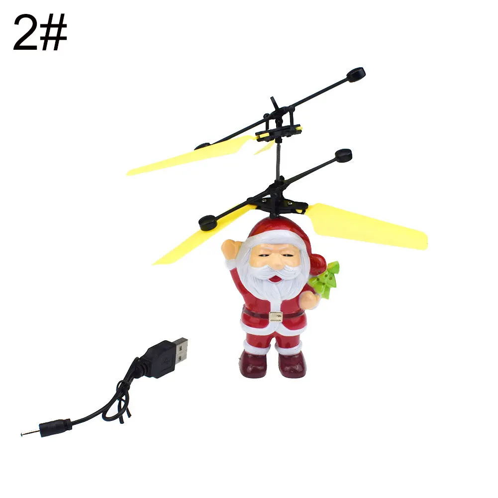 Рождественский Санта-Клаус прочный Eletronic Летающий индукционный подвесной самолет платные детские игрушки