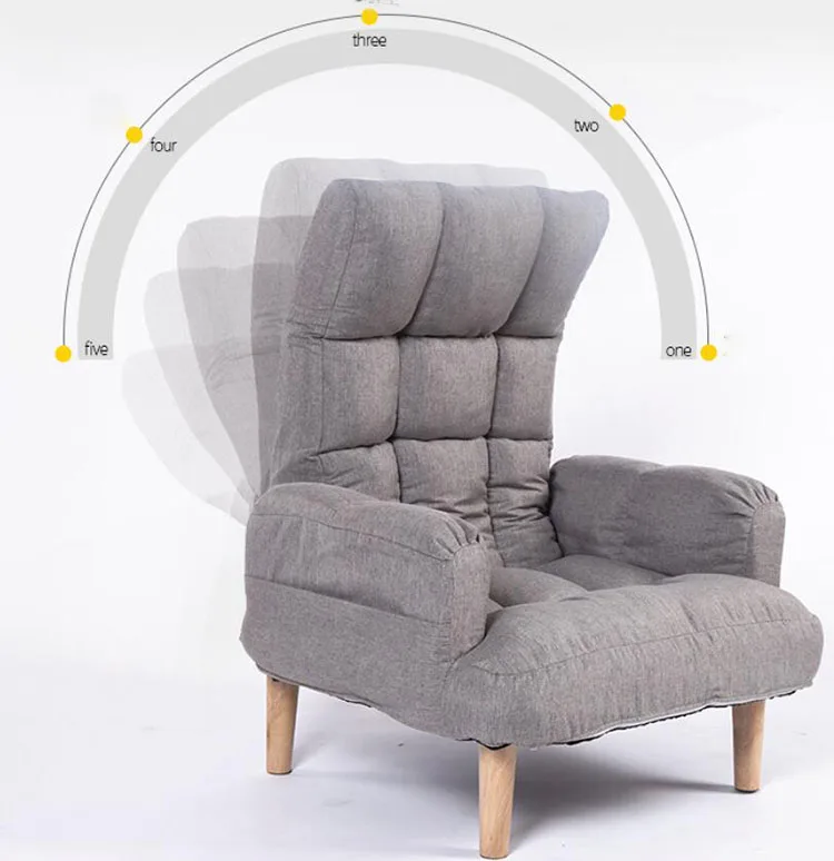 Adjustable Sofa Bed Chair Stools Sets with Storage Pockets Bedroom Furniture For Sleeping Relaxing Reading