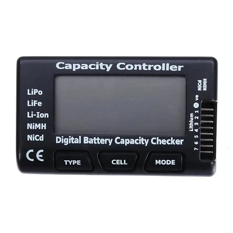 CellMeter 7 2.1" Screen LCD Digital Battery Capacity Checker Meter Tester for 2-7S LIPO LiFe Battery RC Drone Vehicle DIY Tool