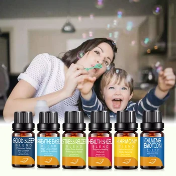 

6 Pcs Pure Natural Aromatherapy Essential Oils Set Anti-stress Aroma Diffuser Oil Accessory