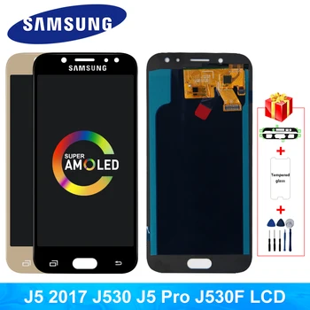 

Super AMOLED For Samsung Galaxy J5 2017 LCD J530 SM-J530F J530M LCD Display Touch Screen Digitizer Assembly Parts J5 Pro Display