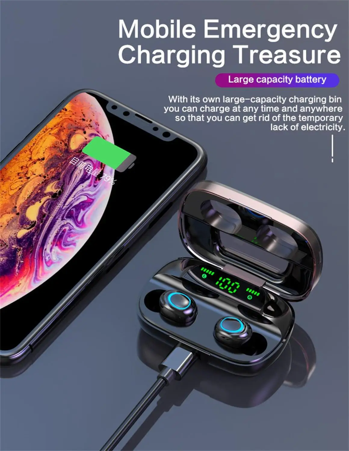 HD стерео беспроводные наушники с поддержкой iOS/Android IPhone samsung huawei Xiaomi TWS отпечатков пальцев сенсорные Bluetooth наушники