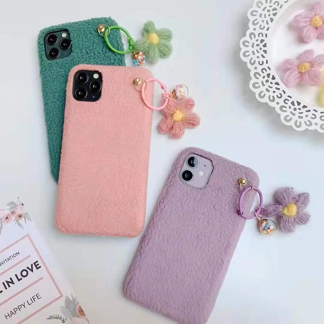Для iphone 11 pro Max милый медведь мягкий теплый зимний плюшевый чехол для телефона для iphone 8plus 7P 6S 6p XR XS Max мультяшный чехол+ плюшевая игрушка