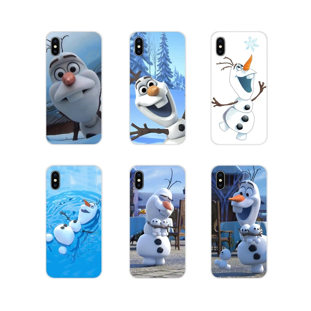 

Cartoon Olaf Snowman Frozen For Samsung Galaxy S3 S4 S5 Mini S6 S7 Edge S8 S9 S10 Lite Plus Note 4 5 8 9 Transparent Soft Covers