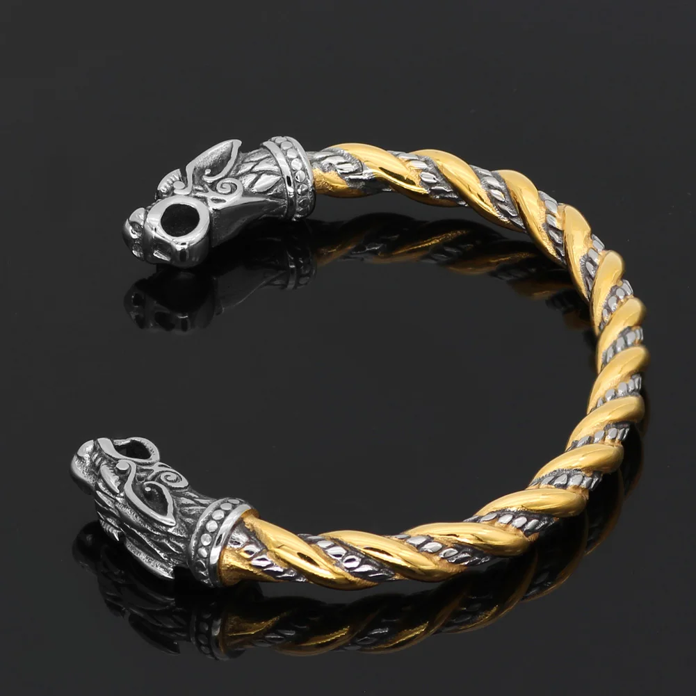 Скандинавский Викинг скандинавский Дракон скандинавские мужские часы наручные браслеты-манжеты с valknut подарочный пакет