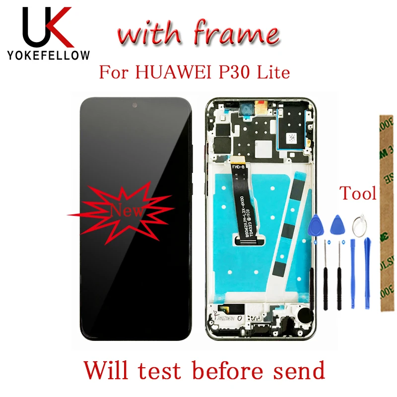 

2312*1080 AAA LCD With Frame For HUAWEI P30 Lite Lcd Display Screen For HUAWEI P30 Lite Screen Nova 4e MAR-LX1 LX2 AL01