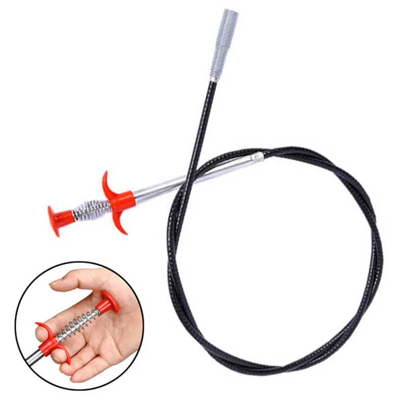 Herramientas para limpieza de drenaje de tubería de 160cm, limpiador de drenaje de serpiente, eliminador de obstrucciones, herramientas de limpieza para el hogar y la cocina (85cm disponibles)