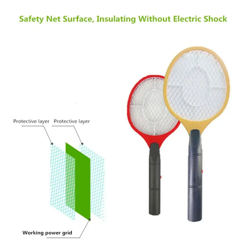 Electric Fly Swatter Handheld Electronic Swat Bug Mosquito Insect Wasp Zapper Killer