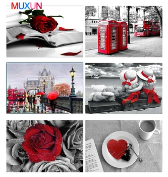 

5D Diy Full Square Diamond Embroidery Red And Black Series Diamond Painting Cross Stitch Rhinestone Mosaic Decor For Hobby H896