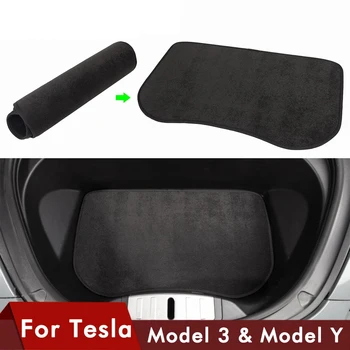 

Car Front Trunk Mat For Tesla Model 3 Waterproof Protective Pads Soft Flannel Upholstered Mat For Tesla Model There Cargo Box