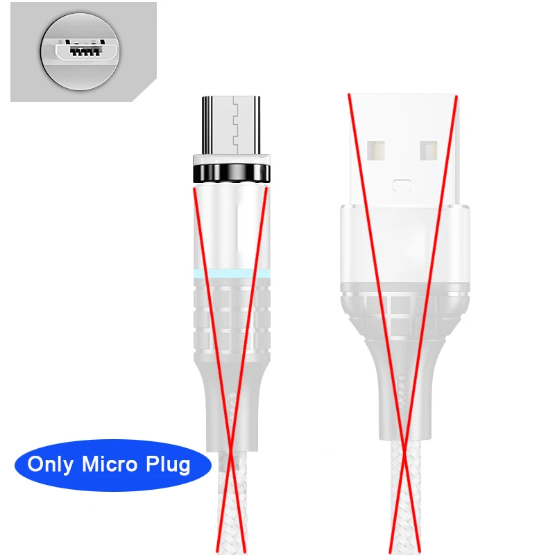 Магнитный кабель OneVan для быстрой зарядки, usb type c, Micro USB, магнитное зарядное устройство, шнур для зарядки телефона, провод для зарядки Iphone, samsung - Цвет: Only Micro Plug