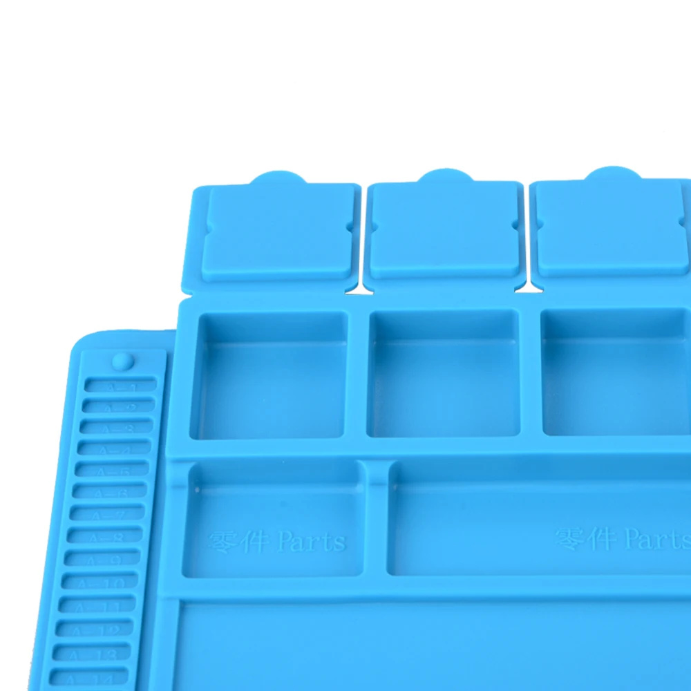 

Heat Insulation Silicone Pad Desk Mat Maintenance Platform for BGA Soldering Repair Station with Magnetic Section Tool