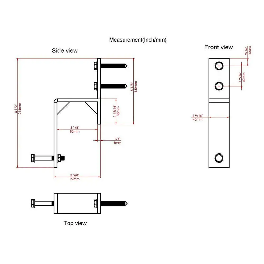 8-1/2in Wall-Mount атласная Никель Сталь обходной кронштейн для раздвижные двери сарая Комплектующие дверей