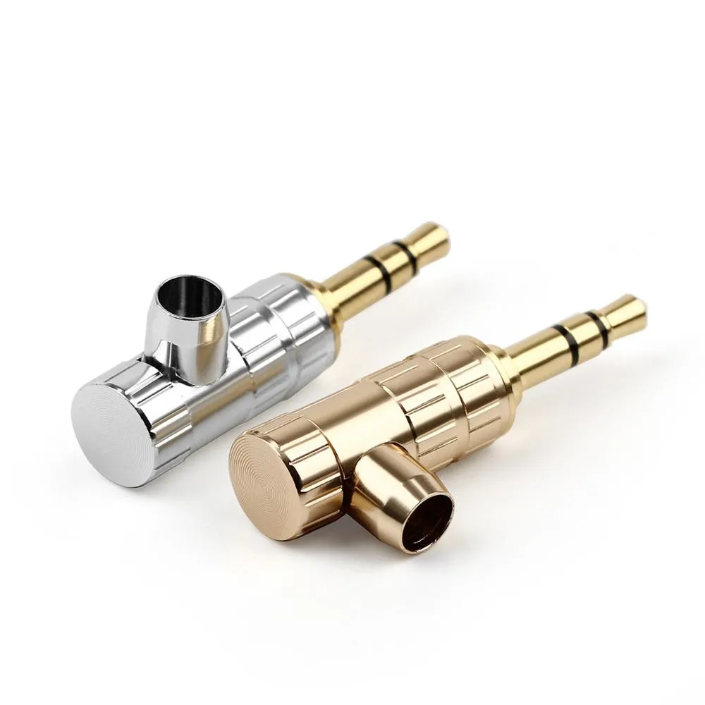 HIFI Headphone Jack 3 5mm Male Audio Connector 3 Pole Stereo Gold Plated Mini Jack Earphone Plug Solder Adapter DIY Gold Silver