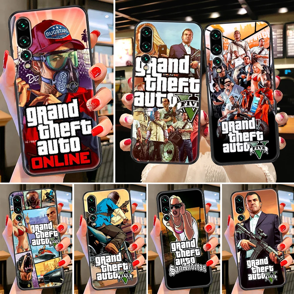 Чехол для телефона Grand Theft Auto GTA GTA5 Huawei P Mate P10 P20 P30 P40 10 20 Smart Z Pro Lite 2019 черный чехол из