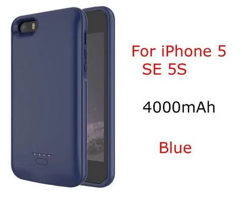 For 5 5S SE Neng чехол для зарядного устройства для iphone Se 5, 5S, 4000 мА/ч, аккумулятор, внешний аккумулятор, зарядка, внешний аккумулятор, чехол для iphone 6, 6s, 7, 8 Plus, чехол - Color: For 5 5S SE