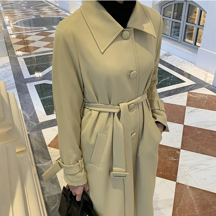 Colorfaith, новинка, Осень-зима, женское однобортное пальто с поясом, для офиса, леди, корейский стиль, элегантное пальто, верхняя одежда с поясом JK6106