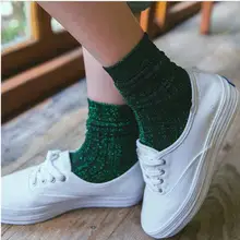 3 пары, последняя мода, блестящие серебряные шелковые женские носки, весна-осень, Модный Блестящий глиттер, носки, горячая Распродажа, блестящие сверкающие носки