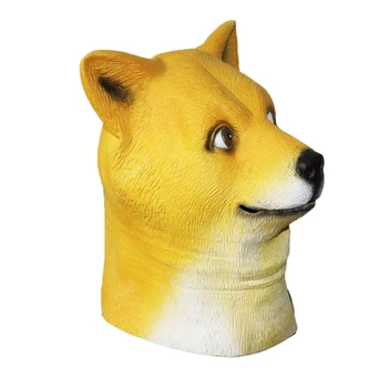 

Mascarello Party Ball Costume Latex Fox Full Head Mask Animal Cosplay Rave Purge Realistic Breathable Carnival Dress